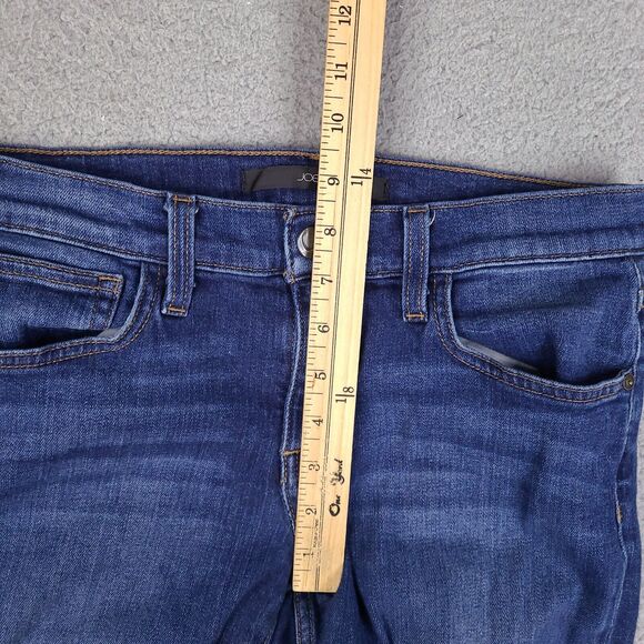 Joe's Jeans Womens Size 27 Blue Cuffed Cropped‎ Cotton Blend Stretch Low Rise - Picture 13 of 15